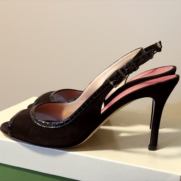 BNIB ♠️kate spade Slingback Peeptoe Heels size 8.5 - Picture 3 of 8